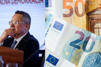 Na obrazku je fotka eurobankoviek a vedla nej je minister kamenicky