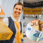 na fotke je žena, čo robí na pošte