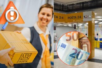 na fotke je žena, čo robí na pošte