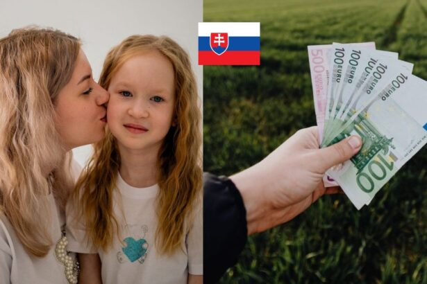 Žena s dieťaťom a eurobankovky